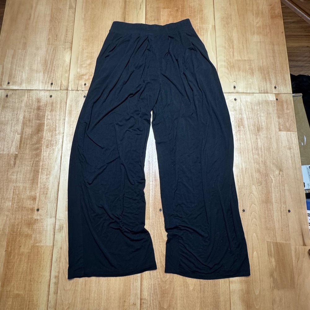 Charlotte Avery Womens Black Wide Leg Palazzo Pants Size S Rayon Spandex